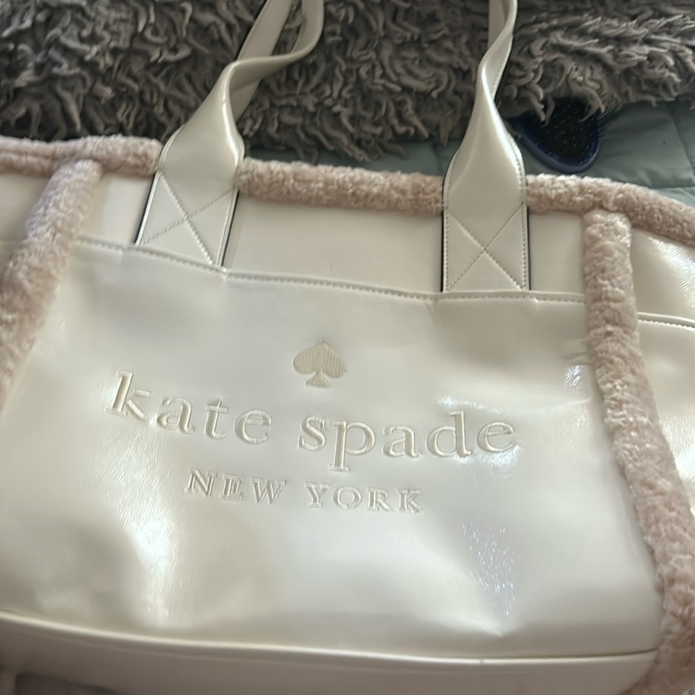 brand new without tags kate spade tote bag with furr
